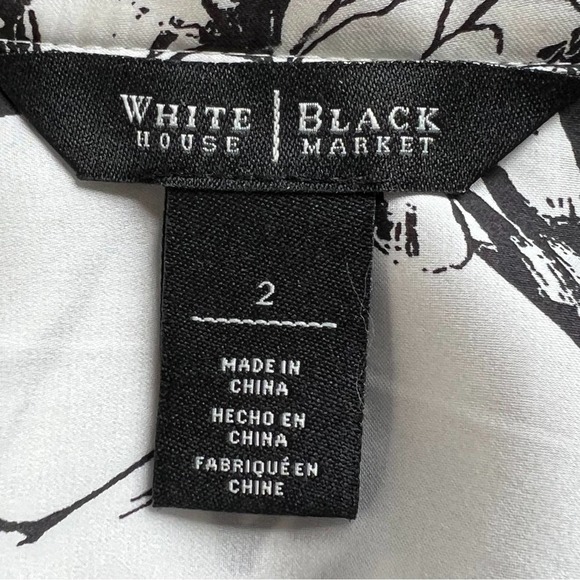 White House Black Market Silver Embellished Blouse - Picture 6 of 10